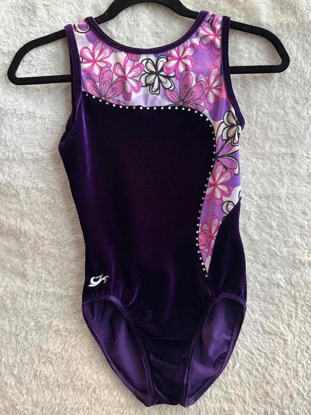 GK Elite Girls Gymnastic Leotard Shiny w/Rhinestones